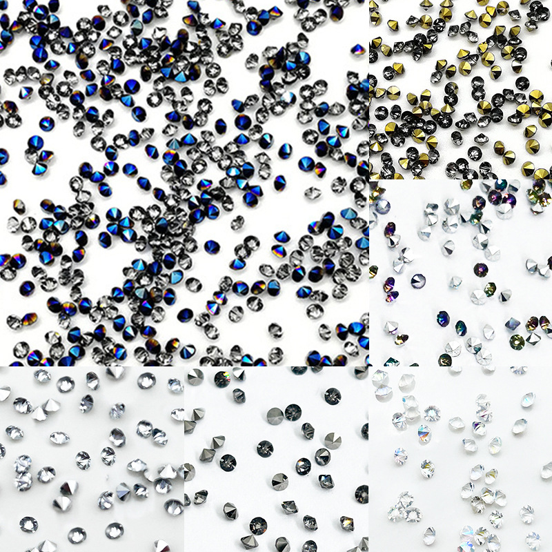 Nueva moda aguda taladro de uñas bolsas accesorios taladro caliente accesorios de ropa accesorios accesorios de joyería cristal suelto