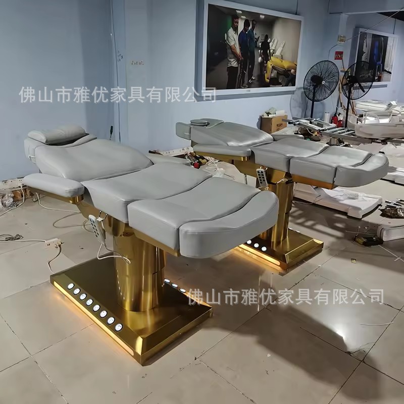 Nuevo tipo de cama de belleza eléctrica para salón de belleza extranjero, cama de inyección facial, cama de belleza de pestañas, salón de belleza