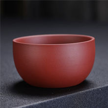 中式岩矿紫砂茶杯高档朱泥家用品茗杯功夫茶具客杯单杯子古红茶杯