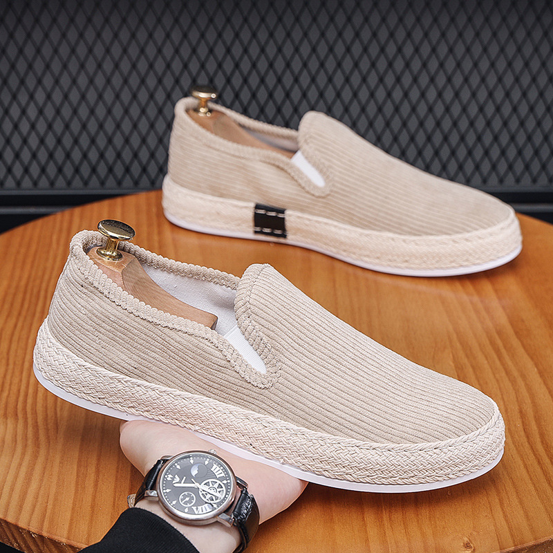 Shoes Men's Shoes Spring New Old Beijing Cloth Shoes Slip-on Casual Lazy Shoes Guofeng Thin Driving Fisherman Shoes