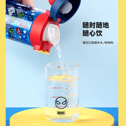 迪士尼儿童水杯夏季塑料直饮小学生上学专用卡通水壶便携随手杯子