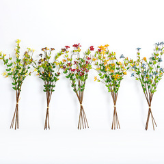 仿真植物小漿果把束家居台面仿真花藝擺件迷你小果子相思紅豆花束