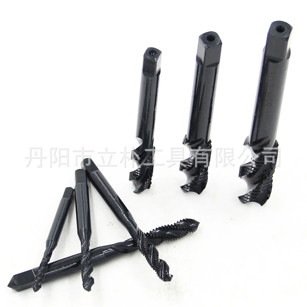 Набор из 7 нитрированных спиральных метчиков из быстрорежущей стали 6542, размеры M3-M12, для легкого удаления стружки