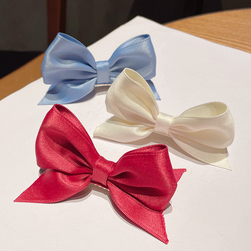 Korean style children's hairpin hair accessories girls red bangs clip cute little bow hairpin headdress princess clip