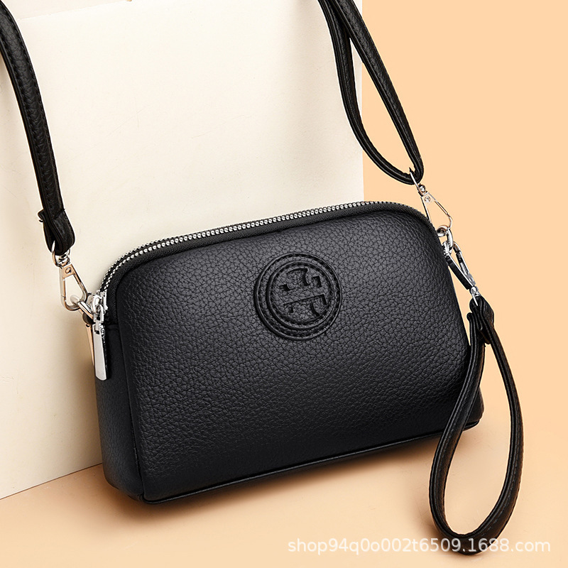 Soft Leather Mini Small Bag Middle-aged Mother's Bag Women's Mobile Phone Bag Multi-layer Wrist Bag Shoulder Crossbody Bag Soft Leather Mini Small Bag Middle-aged Mother's Bag Women's Mobile Phone Bag Multi-layer Wrist Bag Shoulder Crossbody Bag
