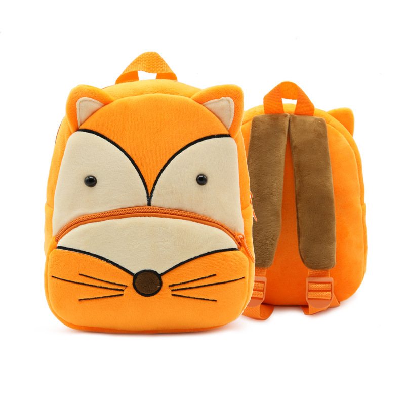 3D lindos dibujos animados peluche niños jardín de infantes mochila escolar movimiento de animales escolares mochila de peluche mochila de niños