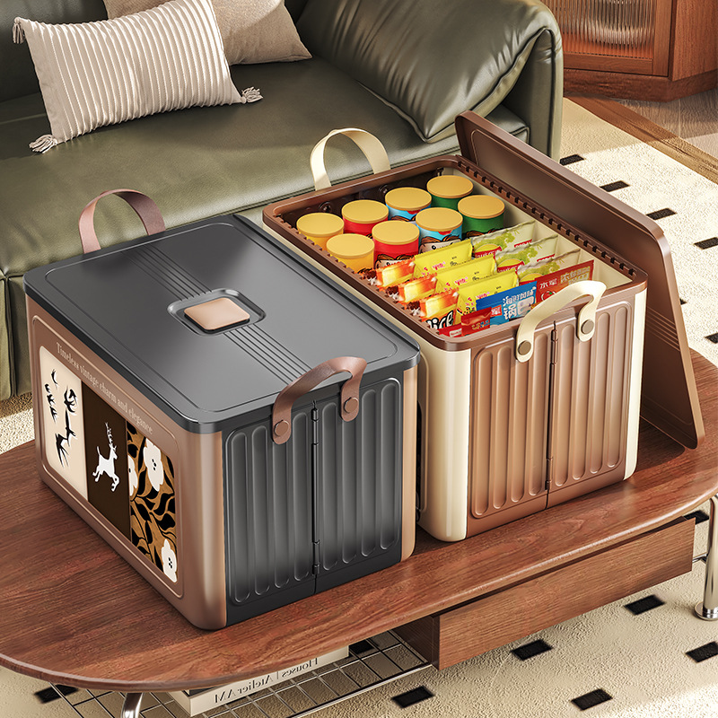 Second-Hand Storage Box for Home Use, Large Capacity, Foldable, for Organizing Clothes, Books, Toys, and Snacks in the Living Room