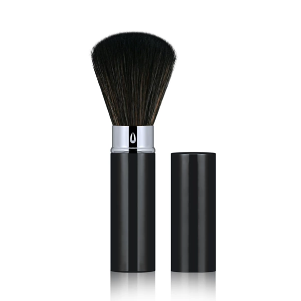 Black retractable brush silver ring-classic black hair 9.2*1.7cm