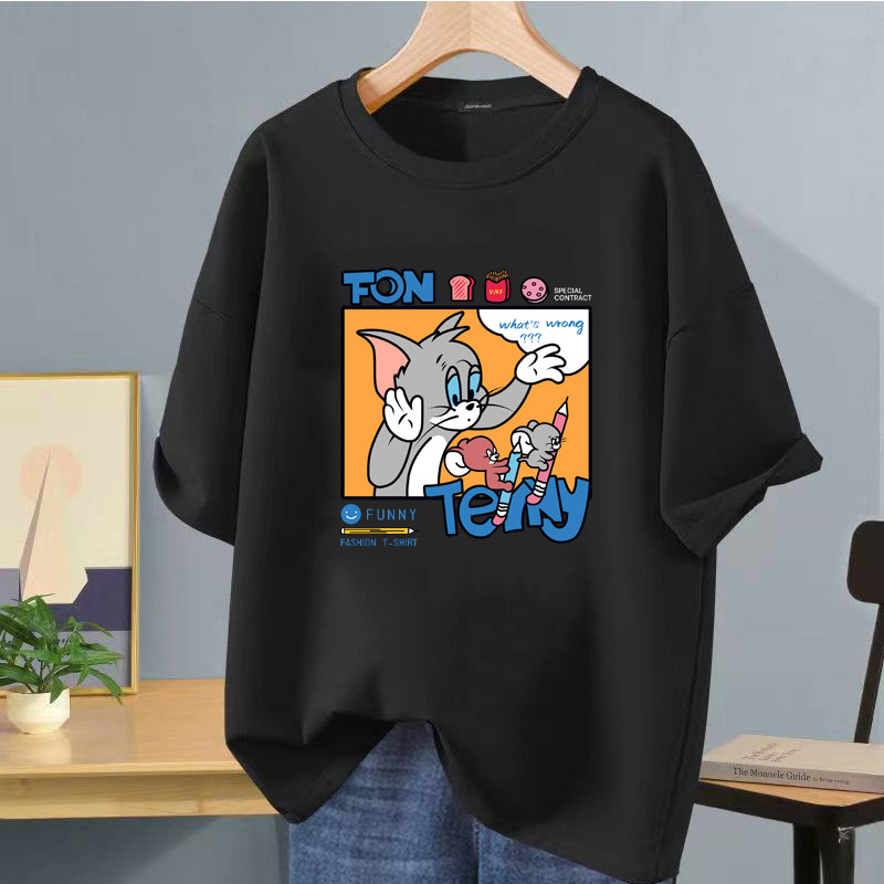Camiseta de manga corta blanca de seda de hielo, logotipo impreso, ropa de clase, ropa de trabajo de bricolaje, camiseta de cuello redondo, manga corta impresa