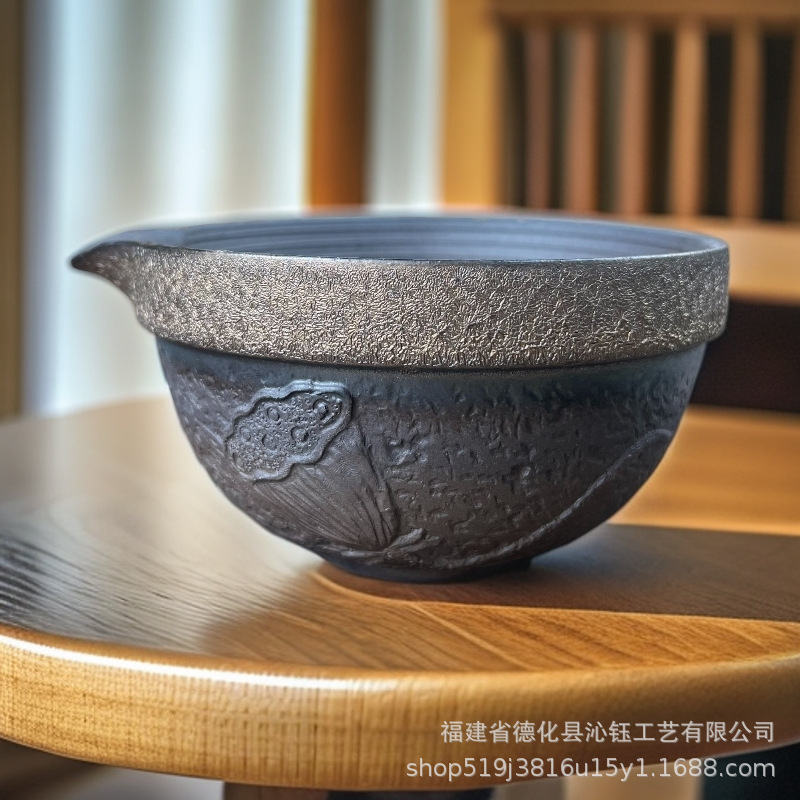 日式鎏金铁釉抹茶套装百本立茶筅立抹茶碗复古抹茶工具宋代点茶器|undefined