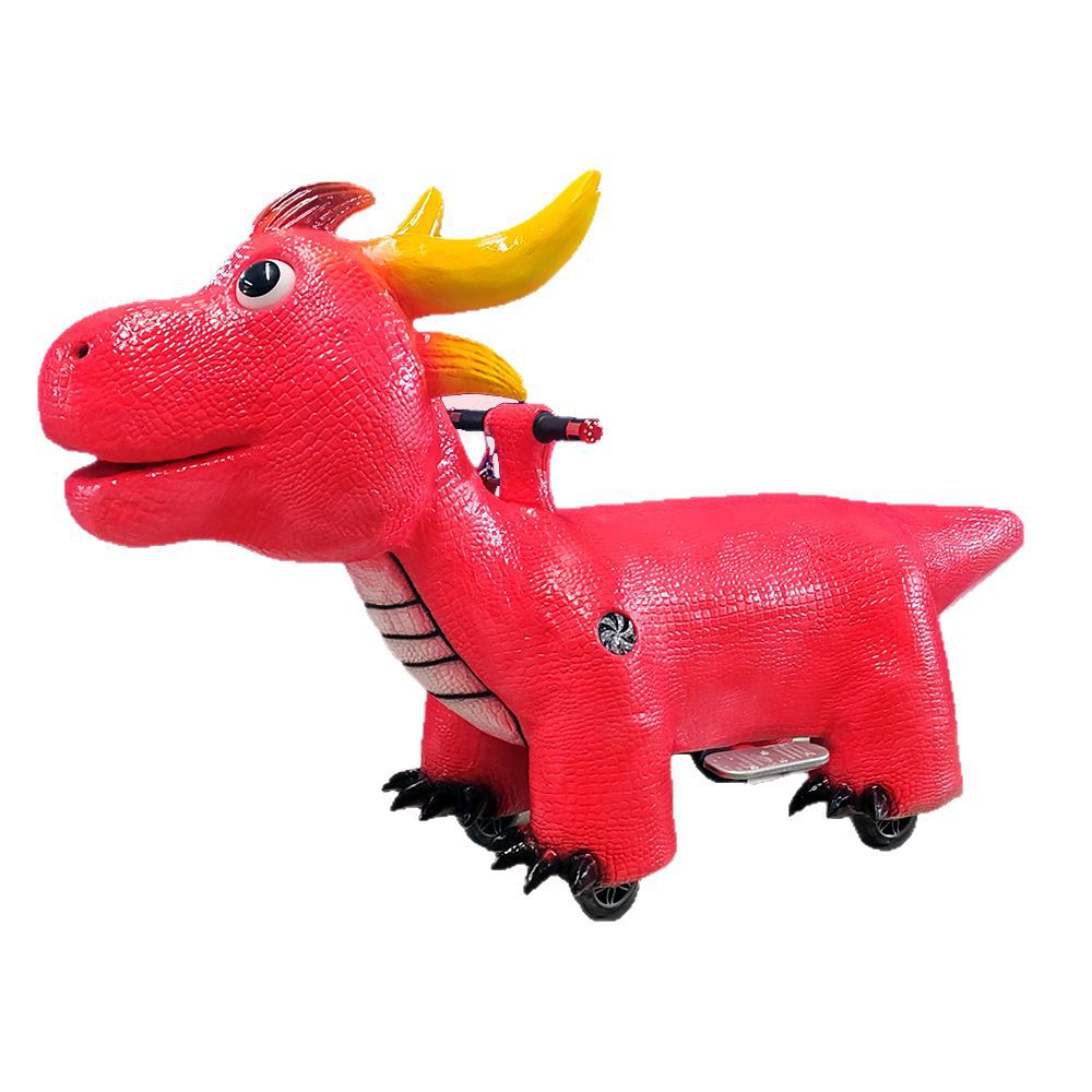 Carro de atracciones eléctricas para niños cuadrado, carro de batería, parque infantil de simulación de animales, carro de batería de atracciones al aire libre