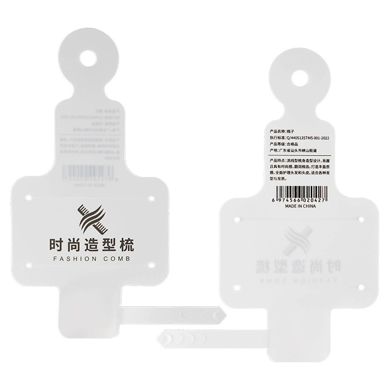 Фабрика прямые поставки впрыска матовая пластиковая бирка PP интегрированная бирка лифта гребня супермаркета в наличии висит карта