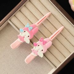 甜美风粉色系小兔翅膀大号鸭嘴夹发夹日系高颜值少女刘海顶夹发饰