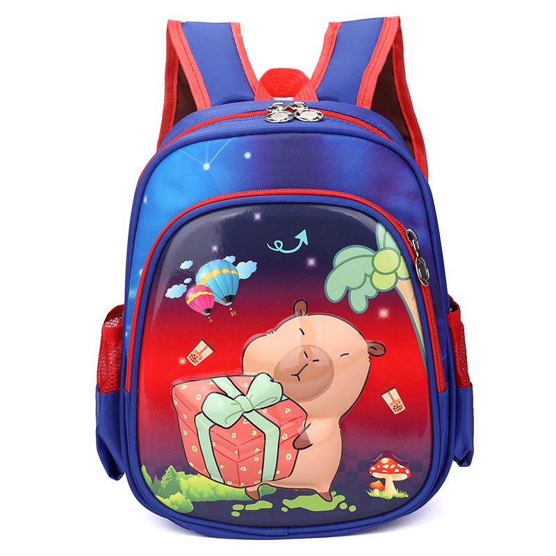 Transfronteriza mayorista de 12 pulgadas Kapibara caricatura mochila infantil encantadora mochila de jardín de infantes 3D shell