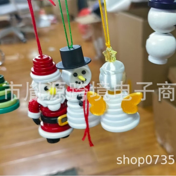 跨境新品DIY Button Snowman Ornament Kit DIY纽扣雪人装饰套件|undefined