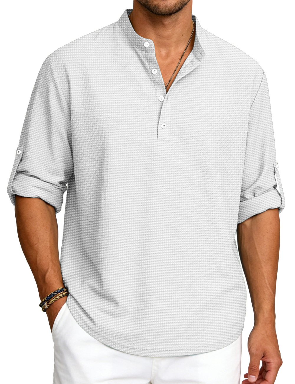Europa y Estados Unidos transfronterizos TK estación independiente hombre polo de manga larga botón transpirable de verano casualidad camiseta de polo a cuadrillas