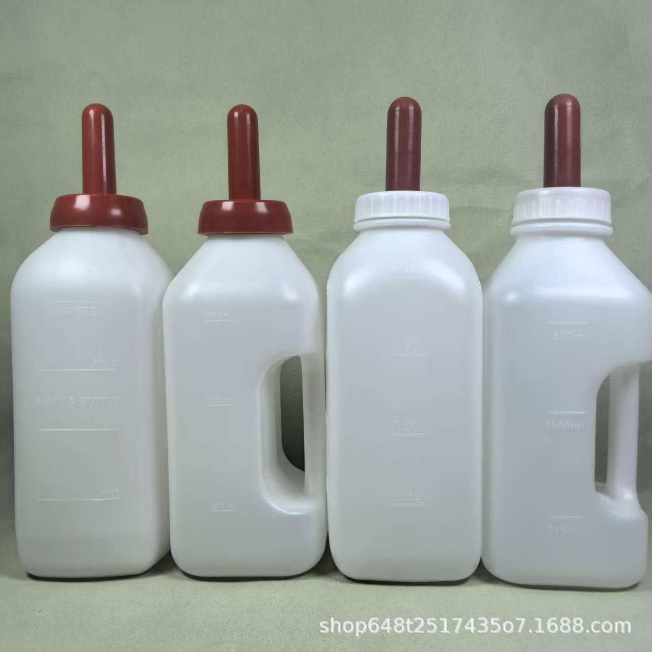 Botella de ternera de 2 litros para animales tipo exportación Botella de leche de vaca con chupete de vaca Botella de ternera engrosada Botella de animal