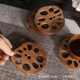木质杯垫餐桌隔热茶杯垫创意马克杯汤碗藕片餐垫围炉煮茶杯垫餐垫