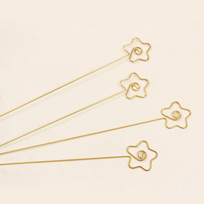 Xi Hua Nong flor material de embalaje estilo coreano Internet celebridad metal arreglo floral titular de la tarjeta tuhao ramo de oro titular de la tarjeta floral