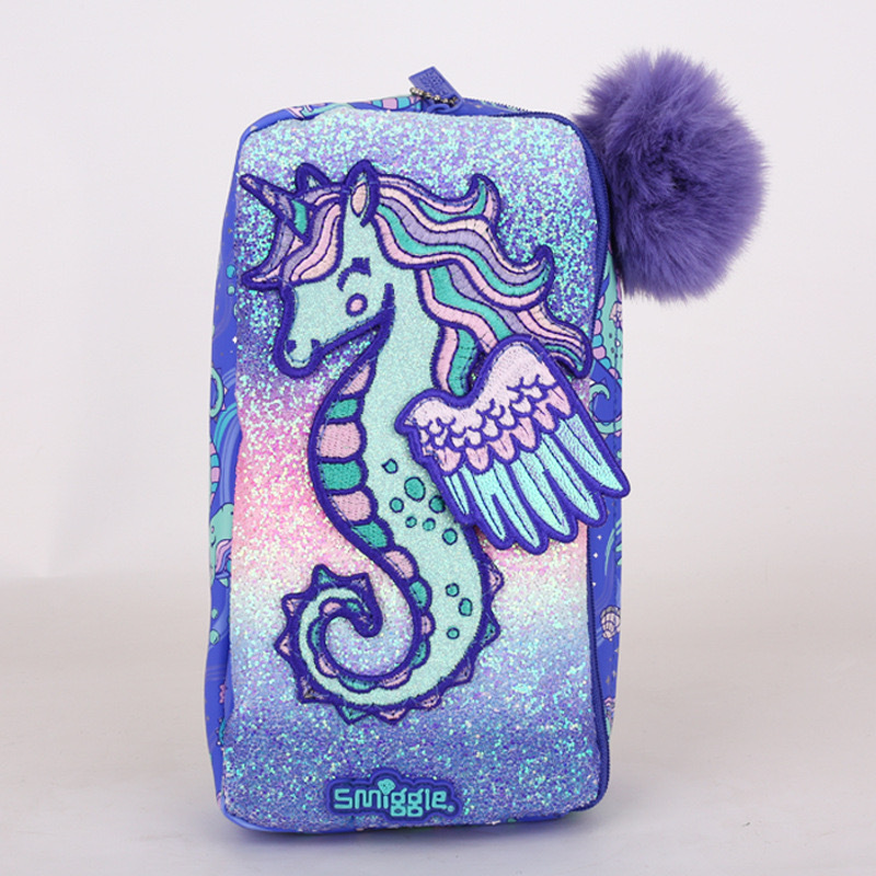 Australian smiggle Seahorse Set Mochila para estudiantes de primaria y secundaria, trolley, mochila escolar, estuche para lápices, bolsa de viaje, lonchera, taza de agua