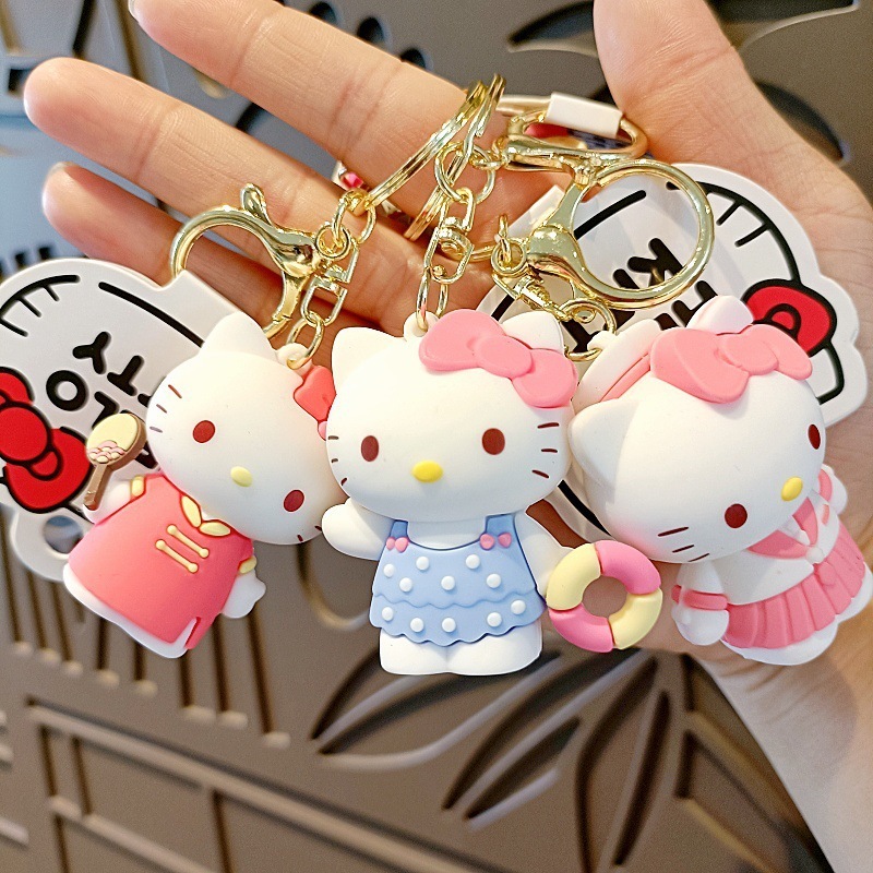 サンリオの着せ替え日記アニメのキーホルダーがかわいいkt猫の公の子のカバンのストラップの女の子のアクセサリー|undefined