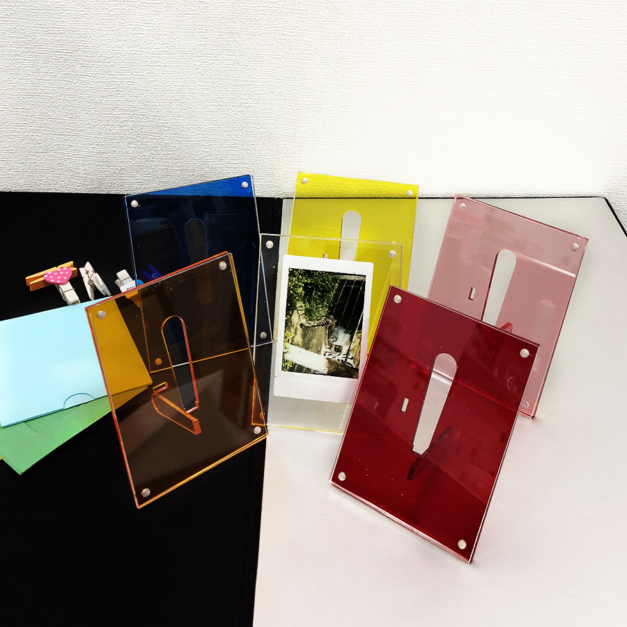 拍立得mini3寸相框彩色半透相框 桌面台式摆件 迷你照片框相册