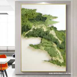 绿洲抽象客厅装饰画现代简约沙发背景墙落地画高档肌理感玄关壁画