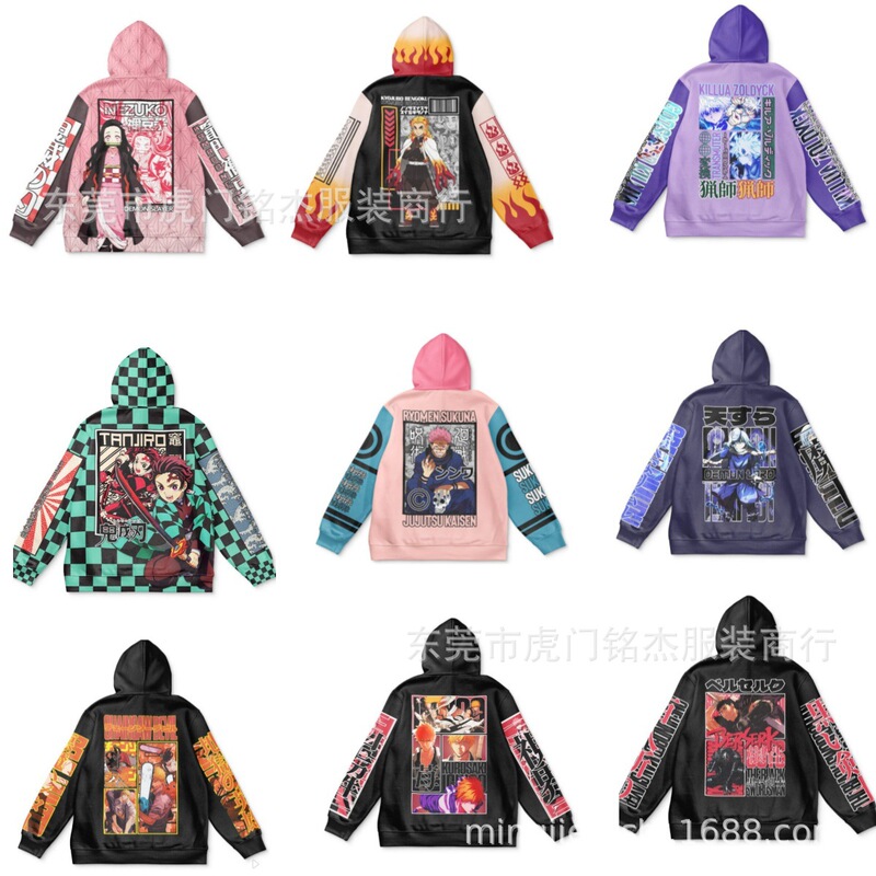 Hot selling day one piece ghost kill team fire shadow spy house spell back to war big collection cos hooded sweater