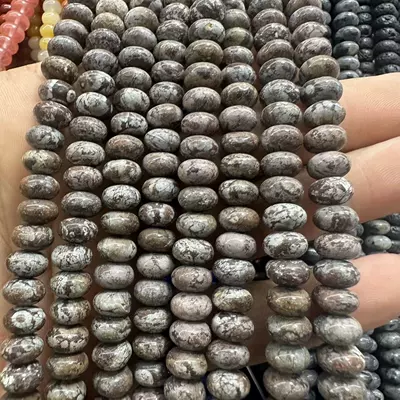 Cross-border abacus beads 5*8mm white Zərgərlik ara hissələri - coffee-snowflake-58mmabout-70-80-pieces-white-stone-optimized