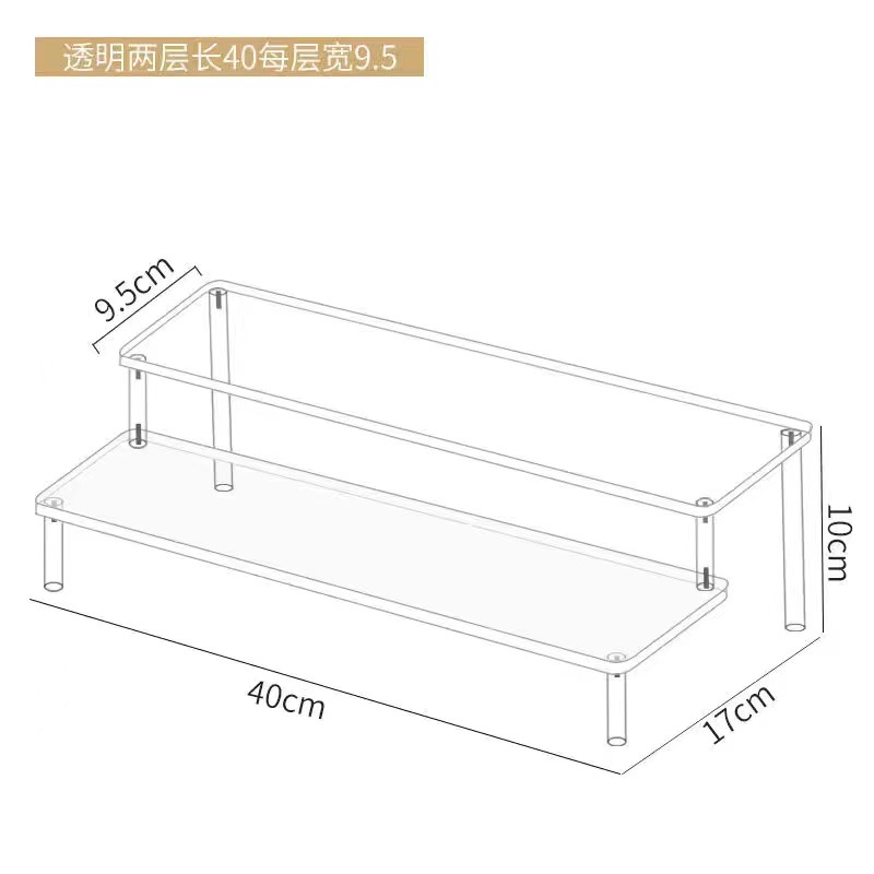 Acrílico de tres capas hechas a mano muñeca burbuja Matt Doll Jasmine cosméticos trapezoidal cartera joyería soporte de exhibición