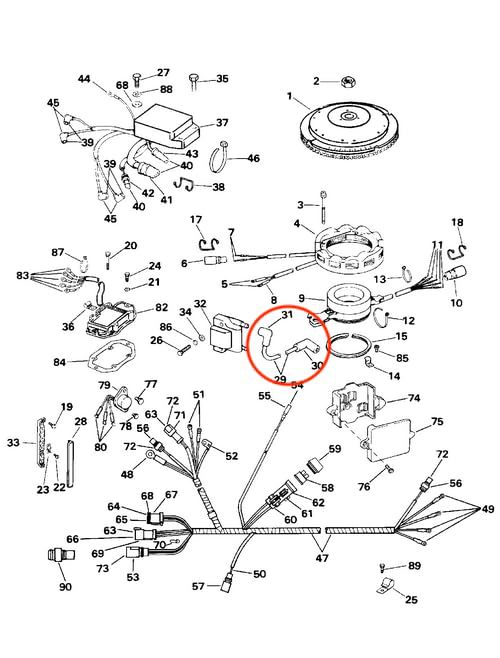 Johnson Evinrude V4-V6 Outboard Engine Ignition Wire 18-8816 Spark Plug High Voltage Wire 582365