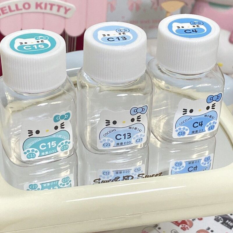 291-color cute cartoon big-mouth cat bead color number stickers for manual classification and storage color card stickers