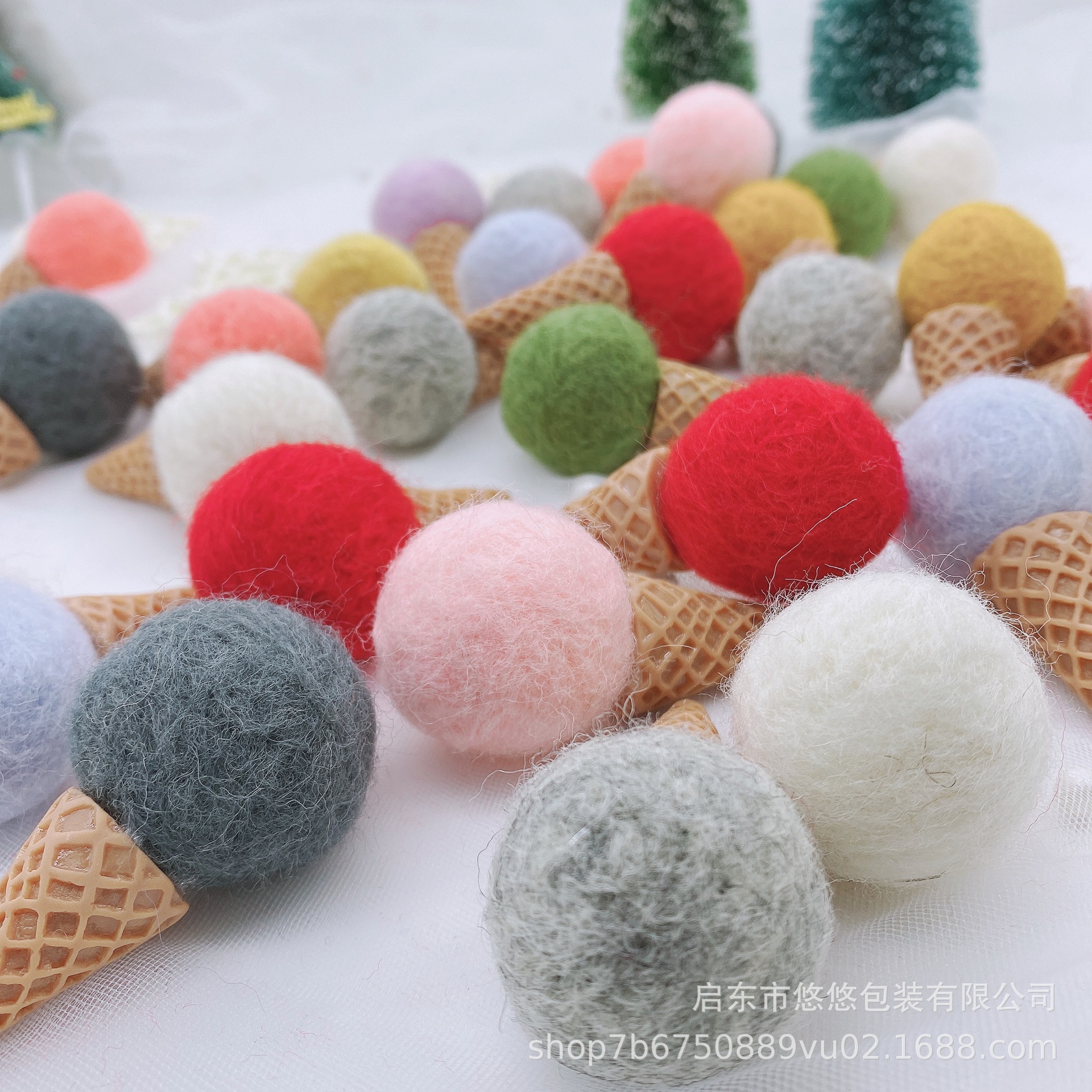 wool felt for ice cream