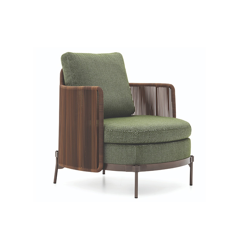 Sofá de caña patio al aire libre ocio silla de caña terraza villa jardín al aire libre impermeable combinación de muebles dobles