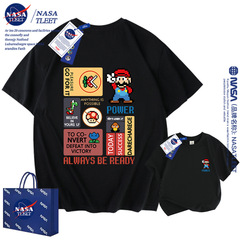 Super Mario T-Shirt Mario Game Merchandise Printed Short Sleeve Unisex Children's Student Style 100% Cotton Half Sleeve