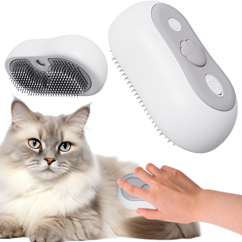 Nuevo peine de spray para mascotas transfronterizo, cepillo de eliminación de cabello con un clic para perros y gatos, cinturón de masaje de limpieza, peine de cabello anti-vuelo en aerosol