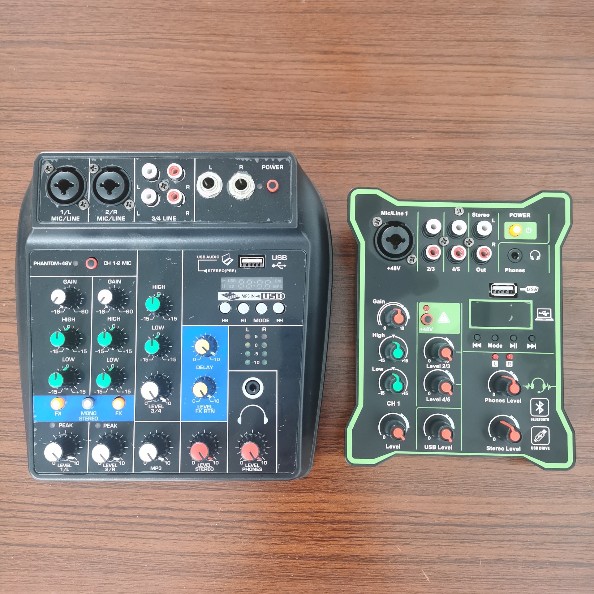 KO44跨境小身材大功能专业录音吉他带48V MP3 USB耳机监听调音台