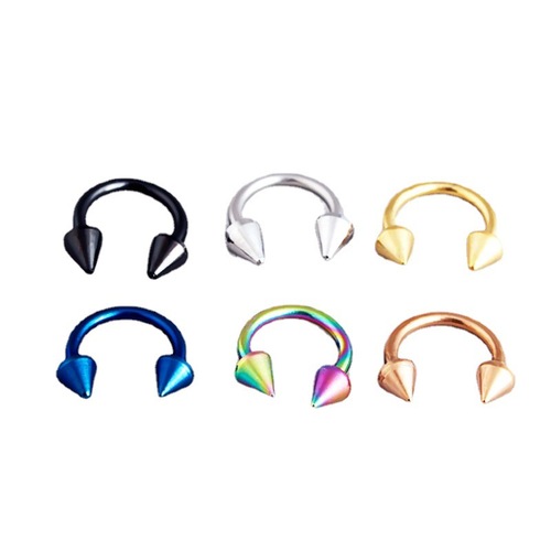 European and American fashion titanium steel horseshoe U-shaped tapered lip nail eyebrow nail foreign trade piercing jewelry cross-border supply wholesale