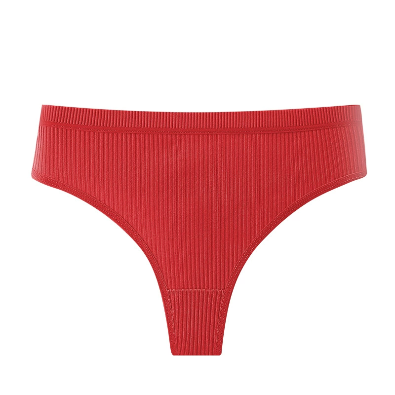 Новый стиль внешнеторговой торговли женские сексуальные thong без следа американские niedrого талия полосатые девочки чистый хлопок стринги