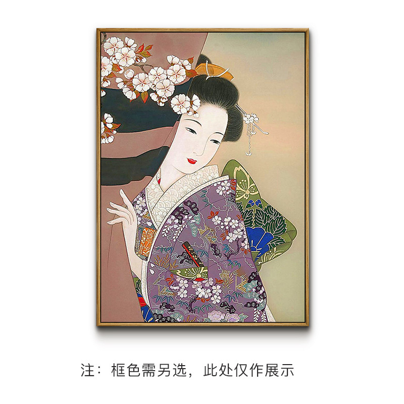 玄关装饰画餐厅挂画酒店装饰画日本床头挂画美人浮世绘民宿日式