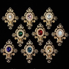 合金香风系列饰品配件时尚个性镶钻宝石挂件diy发饰耳饰材料现货