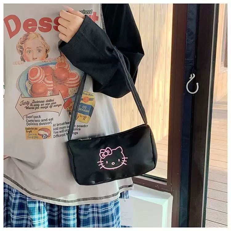 Hello kitty, cute underarm bag, high quality handheld universal one-shoulder bag