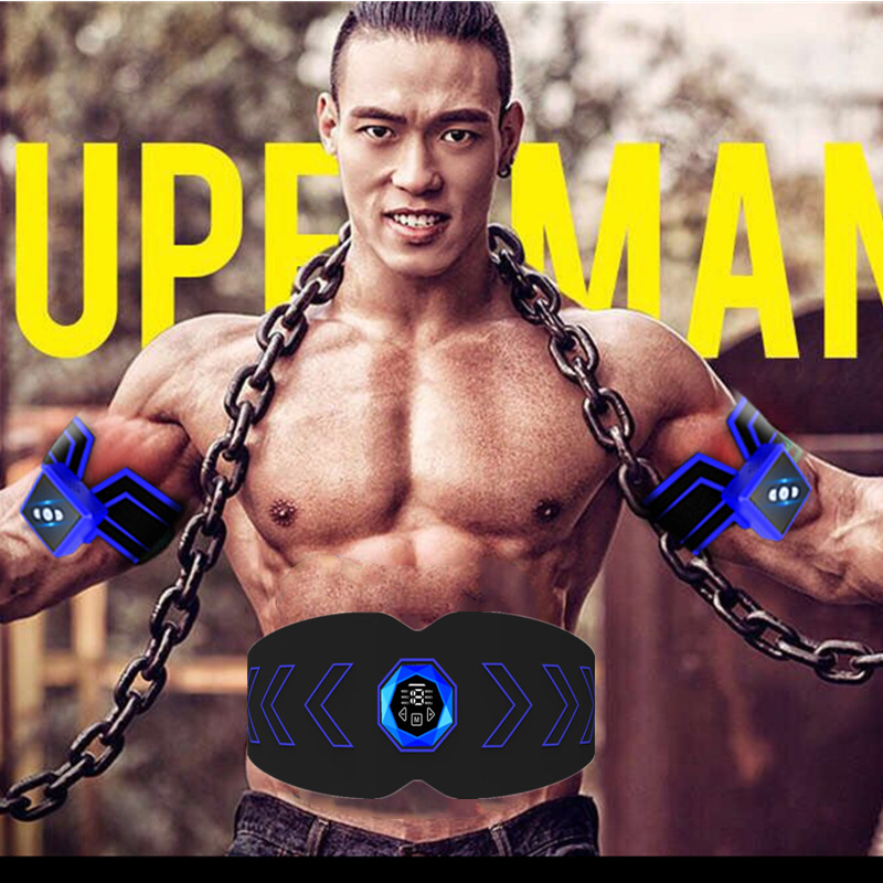 Electroestimulador abdominal inteligente, parches musculares de entrenamiento de abdomen y fitness