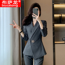 新款布萨龙busalong女长袖职业西服西裤正装套装工作服女6579