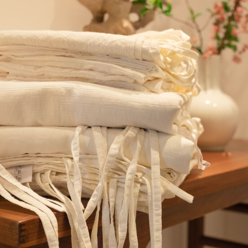 Class A Japanese-style wash cotton duvet bed flat white hotel quality pillowcases bed linen nude sleeping bedding