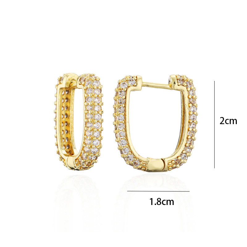 Creative Fashion Copper Micro-inlaid Zircon Earrings display picture 12