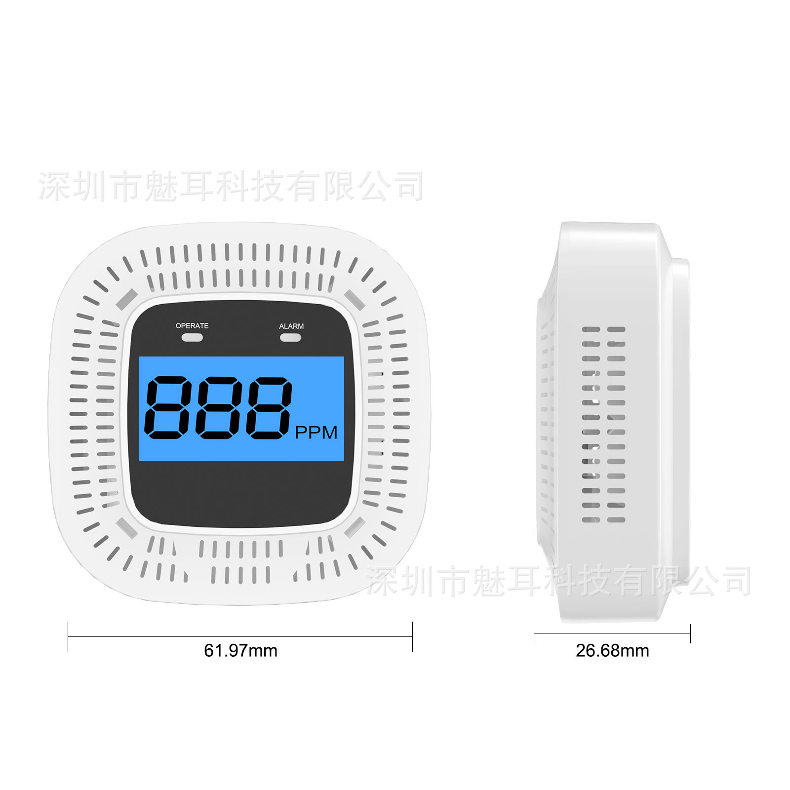 一氧化碳报警器户外露营帐篷迷你便携式车载CO探测仪安全防护