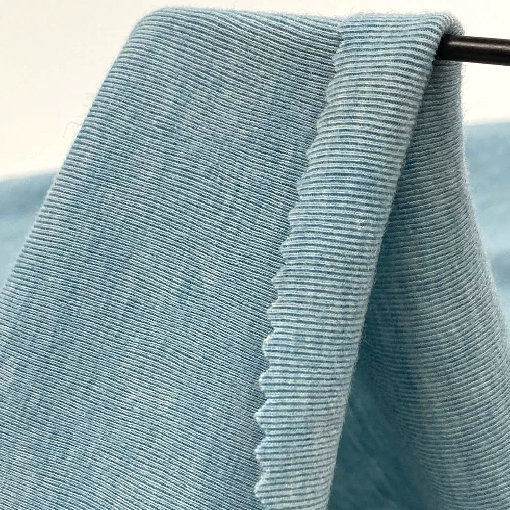 Lyocell yarn double-sided 280g brushed polyester knitted fabric high elastic breathable top and skirt fabric wholesale