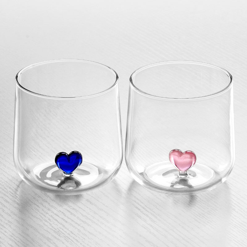 Creativo tridimensional animal de cristal taza de agua animal de dibujos animados Manor forma hogar lindo simple oso taza de cristal