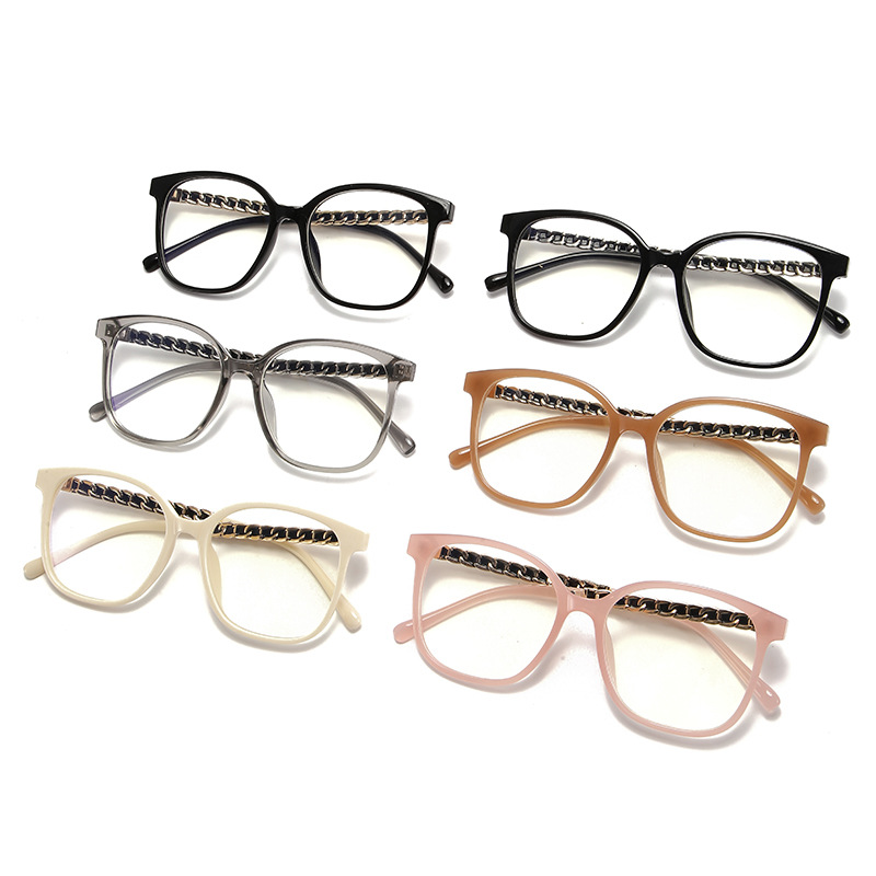 Nueva moda espejo plano de montura grande gafas de alta calidad anti-luz azul montura negra gafas de montura antirradiación fábrica al por mayor